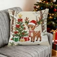 thumbnail image 5 of HomeDM Christmas Pillow Covers 18"x18" Farmhouse Xmas Decorations Christmas Tree Winter Holiday Decor Throw Cushion Case for Home Couch Single Piece, 5 of 6