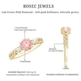 thumbnail image 6 of Rosec Jewels Designer IGI Certified Lab Grown Pink Diamond Engagement Ring 1 Ct - Fancy Pink Color and VS1 Clarity - Pink White Diamond Ring, 10K Yellow Gold, US 10.00, 6 of 9