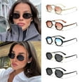 thumbnail image 6 of for Women & Men UV400 Protection Small 2024 Fashion Punk Sunglasses Metal Frame Shades Y2K Eyewear Oval Sun Glasses LEOPARD-TEA, 6 of 8