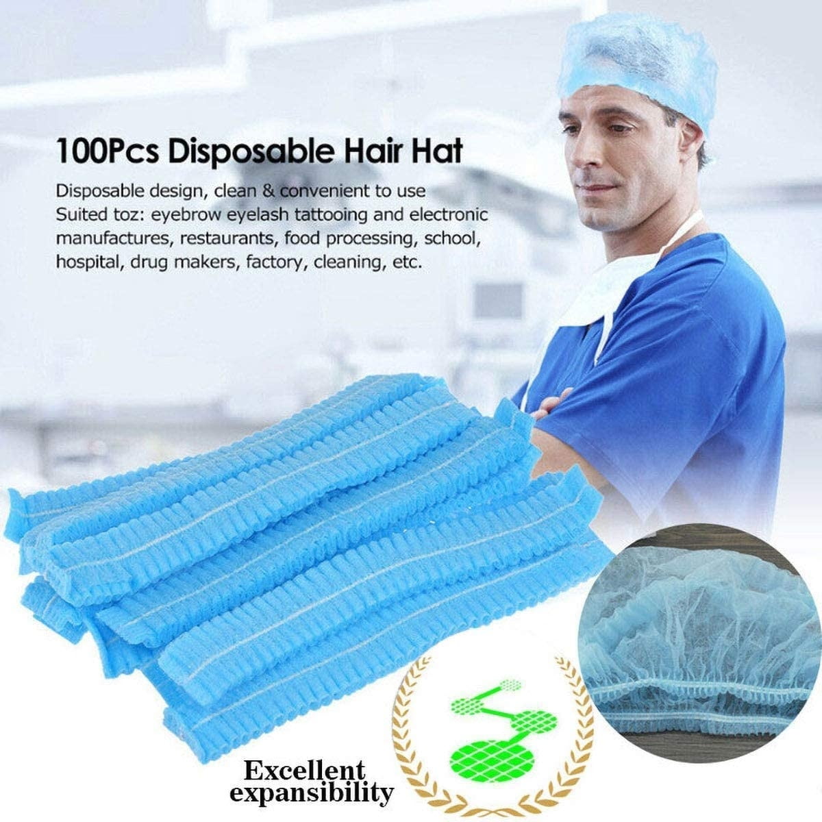100 Pc Disposable Non-woven Protective 