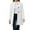 White, variant on Trench Coats for Women Mock Neck Single Breasted Mid-Long Pea Coats Fall Winter Outerwear