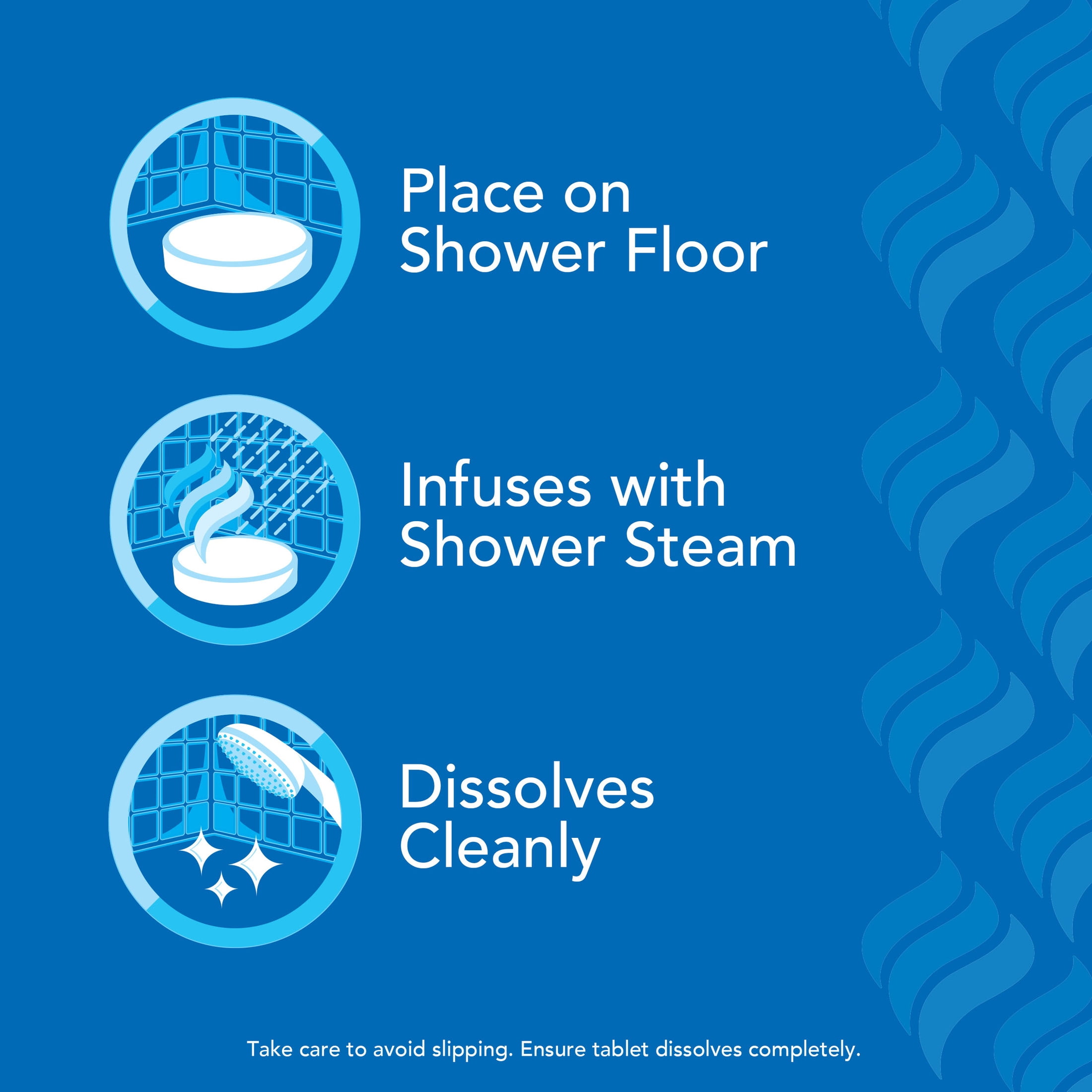 Vicks VapoShower Tablets Plus, Soothing Non-Medicated Vapor Steamers with Menthol, 12 Count