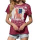 thumbnail image 2 of Blusa holgada de manga corta con cuello redondo y estampado a la moda para mujer Pompotops  hfajkhk130326, 2 of 7