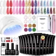 thumbnail image 1 of Kit de extensión de uñas de poligel VANSISOS con luz UV y taladro para uñas, 1 of 9