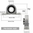 thumbnail image 2 of 4Pcs Pillow Block Bearings, Pillow Block Bearings, Ball Bearings, Zinc Alloy Bearings, Pillow Block Bearings, Ball Bearings, with Solid Cast Iron Base (Size : 8mm), 2 of 4