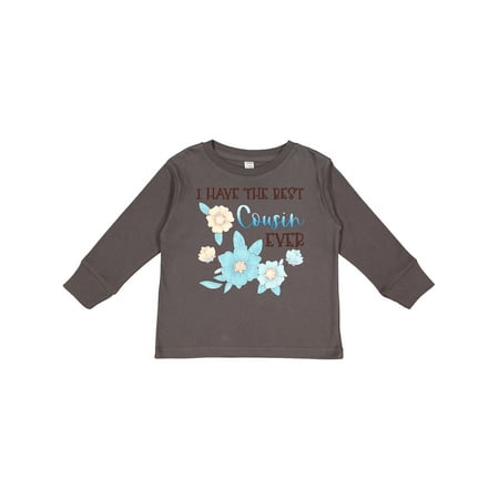

Inktastic I Have the Best Cousin Ever with Blue Flowers Gift Toddler Boy or Toddler Girl Long Sleeve T-Shirt