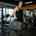 thumbnail image 5 of Travel Bag with Pocket for Women Men, Large Foldable Waterproof Weekender Gym Bag for Traveling Swimming Yoga Sports Activity, Carry On Overnight Tote for Travel Storage, 5 of 7