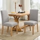 thumbnail image 1 of Elegant dining set: 2 gris fabric sillas con sturdy wood legs - perfect para your dining room, 1 of 8