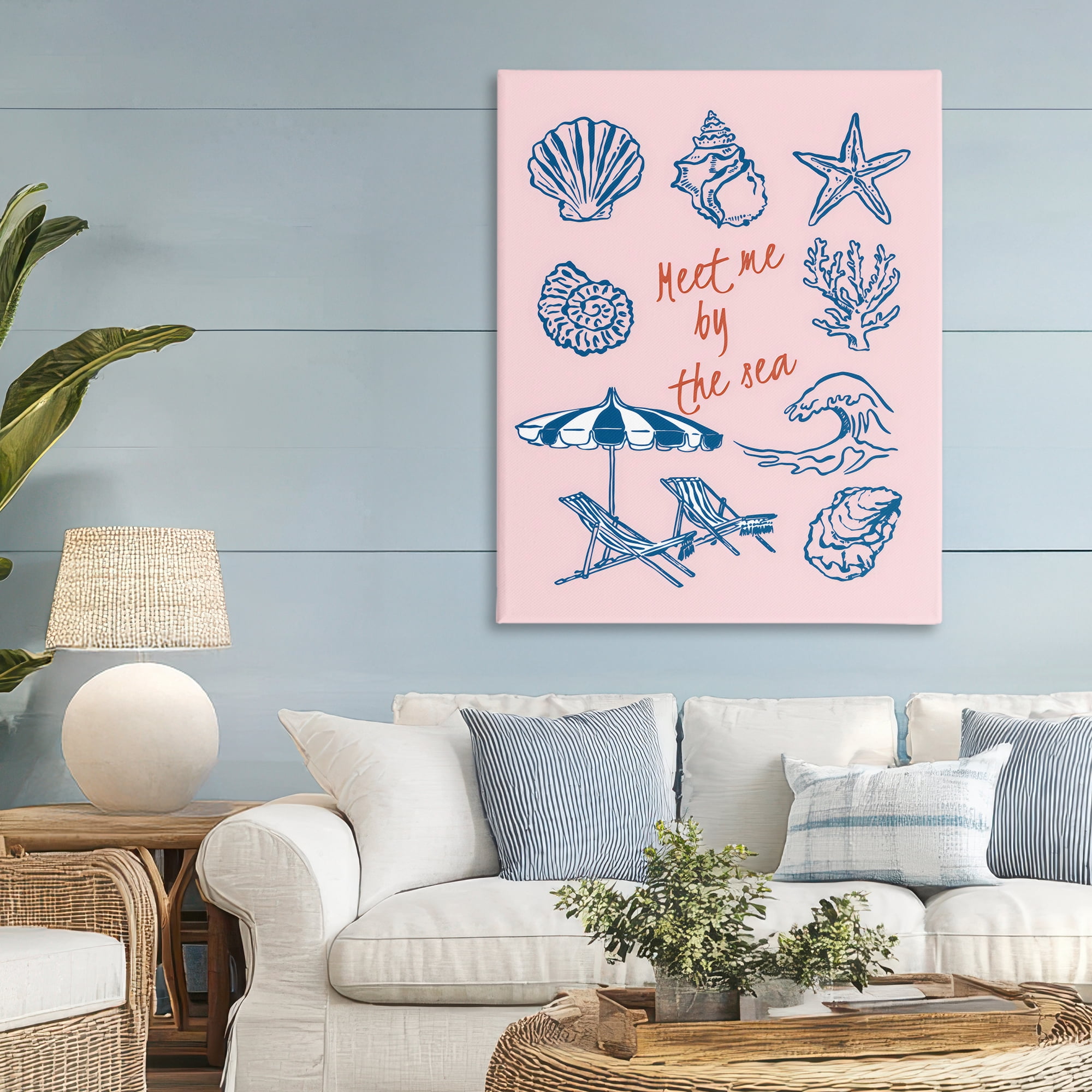 Stupell Industries Meet Me By The Sea Canvas Wall Art, design by The Prints Vibe