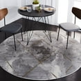 thumbnail image 2 of SAFAVIEH Craft Diego Abstract Area Rug, Grey/Gold, 6'7" x 6'7" Round, 2 of 8