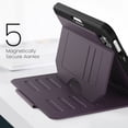 thumbnail image 5 of Allytechgroup Magnetic Case for Apple iPad Mini 7th 6th Generation 8.3", Multi Angle Viewing Stand Auto Sleep Wake Shockproof Protective Bumper Case Cover for iPad mini 6 7 2021/2024, Purple, 5 of 7