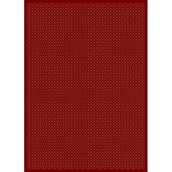 Vitaly Rafiqi Area Rug 782 Traditional Red Dots Blocks 7' 9" x 11' Rectangle