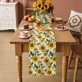 thumbnail image 2 of Sunflowers Table Runner 120 Inches, Beige Botanical Yellow Florals Butterfly Bed Runner Dresser Scarves Tabletop for Indoor Outdoor Parties/Ceremony/Banquet, 13"x 120", 2 of 8