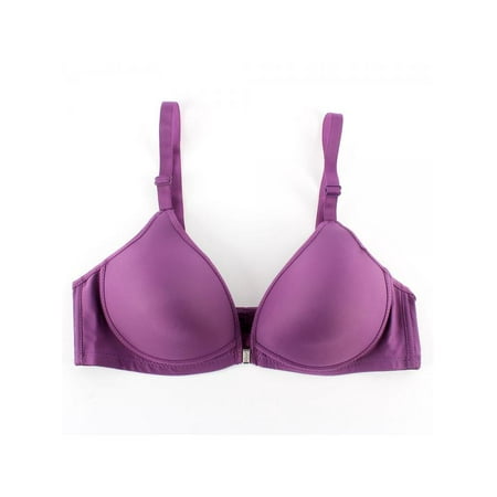 

Lady s Wireless Bras Front Closure Seamless Racer Push Up Underwear