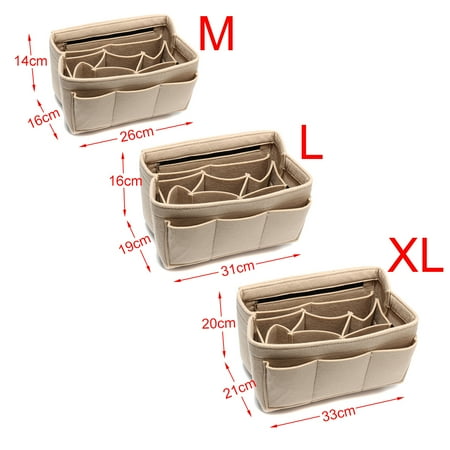 bag purse organizer insert Mrosaa Felt Handbag Insert - 2 in 1 Sturdy Purse Insert Organizer Bag in Bag | Walmart Canada