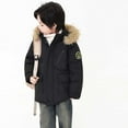 thumbnail image 6 of Teen Winter Coat Teen Puffer Jacket with Pocket Zip up Winter Hoodies Coat Long Sleeve Windproof Packable Hooded Puffer Coat Boys Size 12-13 Years Winter Coat, 6 of 9