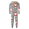 thumbnail image 4 of Odeerbi Christmas Onesie Pajamas for Family Holiday Sleep Jumpsuit Long Sleeve Family Christmas Pajamas Matching Sets Dad Printed Loungewear Jumpsuit Sleepwear Xmas PJs Set Gray, 4 of 5