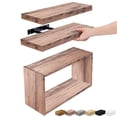 thumbnail image 1 of Sorbus Floating Shelves for Wall Set of 3 - Bathroom Shelves for Wall Storage, Over Toilet, Bedroom, Farmhouse, Wall Decor - 2 Floating Shelves with Invisible Brackets & 1 Rectangular Box, 1 of 7