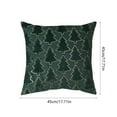 thumbnail image 3 of Summercome Christmas Tree Decorative Pillow Covers 18x18, Green Soft Plush Faux Fur Farmhouse Throw Cushion Cases for Xmas Winter Holiday Home Decorations, Pack of 2, 3 of 7