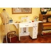 Auntie Em Sewing Cabinet - Classic Retro with Airlift, White (Box 1)