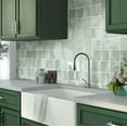 thumbnail image 3 of Silken 3.94 in. x 3.94 in. Glossy Green Ceramic Square Wall and Floor Tile (6.46 sq. ft./case) (60-pack), 3 of 6