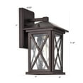 thumbnail image 2 of RADIANCE goods Transitional 1 Light Oil Rubbed Bronze Outdoor Wall Sconce 12" Height, 2 of 12