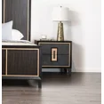 thumbnail image 6 of Queen Size Bed 2x Nightstands Espresso Panel Headboard Footboard 3pc Bedroom Set Contemporary Style, 6 of 10