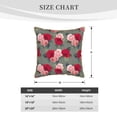 thumbnail image 4 of Fotbe Rose Flowers Pattern Velvet Decorative Throw Pillow Covers with Elegant Piping, Soft Plush Cushion Cover for Sofa, Bed, Car, Office-20"x20", 4 of 8