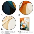 thumbnail image 3 of Designart "Orange Mid Century Organic euphony I" Abstract Floater Framed Canvas Wall Art, 3 of 7