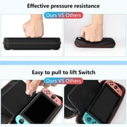 Nintendo Switch Case, Nintendo Switch Accessories Kit Include Switch Tempered Glass Screen Protector+TPU & PC Slim Protective Case Cover -Black