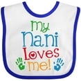 thumbnail image 3 of Inktastic My Nani Grandma Loves Me Boys or Girls Baby Bib, 3 of 4