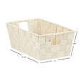 thumbnail image 4 of Home Basics Polyester Woven Strap Open Bin, Ivory, 4 of 7