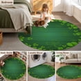 thumbnail image 5 of Round Rug 5Ft Washable Non-Slip, St. Patrick's Day Circle Area Rugs for Living Room Bedroom, Green Shamrock Wooden Grain Spring Indoor Floor Mats Carpet Runner for Home Decor Aesthetic, 5 of 8