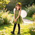 thumbnail image 2 of Pandaie 4-10Y Girls Kids Cute Tulle Dress Set with Headband and Wings Festival Cartoon Dress Up Outfit Yellow,9-10Years, 2 of 7