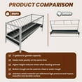 thumbnail image 5 of 77 Gallon Hay Feeder Goat, Galvanized Steel Livestock Feeder, Easy Assembly Goat Hay Storage Feeder, 19.6" W Access Trough Pasture Feeder for Farm Animals, 5 of 10