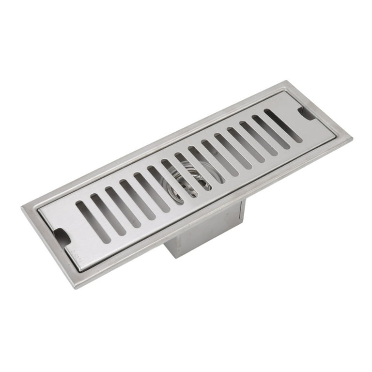 Mgaxyff 12 Inch Floor Drain,12 Inch Linear Shower Drain Rectangular Shower  Floor Drain Channel Quick Drainage With Anti Odor Check Valve For Bathroom  Kitchen 
