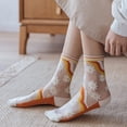 thumbnail image 5 of 5 pares de calcetines transparentes para mujer, calcetines de cristal de jacquard elásticos de encaje de malla fina transparente de verano, 5 of 5