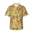 thumbnail image 1 of Fotbe Fruits And Vegetables Camisa Hawaiana para Hombre Unisex – Camisa Casual de Verano con Botones de Manga Corta de Algodón y Lino,Medium, 1 of 7