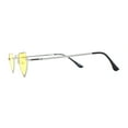 thumbnail image 3 of Ditzy Small Heart Shape Dazed Hippie Metal Rim Sunglasses Silver - Yellow, 3 of 4