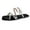 Silver, variant on Anuirheih Women's Strappy Slide Sandals Rhinestone Open Toe Flat Sandals Slip On Casual Summer Beach Sandals(Silver）