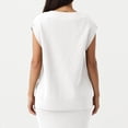 thumbnail image 3 of Juslio Women Sweaters Pullovers Sweaters vests Sweaters V Neck Sleeveless Fashion White, 3 of 9