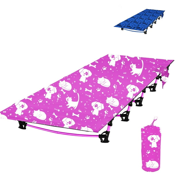 Cuna de camping para niños y cama de viaje para niños pequeños | Cunas Ligeras y Compactas para Dormir | Cuna plegable portátil para niños pequeños, jóvenes e incluso adultos (rosa 69"" x 27,5"")