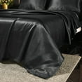 thumbnail image 3 of NTBED Satin Sheets Full Black Luxury Silky Bed Sheets 1800 Microfiber Sheet Set 4 Pcs, 3 of 6