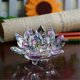 thumbnail image 2 of For C Crystal Lotus Flower Figurine Valentine Wedding Decor Glass Craft Collection Paperweight Table, 2 of 5