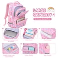 thumbnail image 3 of Soda Candy Kids Backpack Kawaii Printed School Girls Backpacks, Lightweight Water Resistant Boys Bookbag for Primary Kindergarten Elementary Preschool Middle School, Pink Dinosaur, 3 of 9