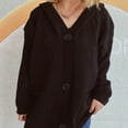 thumbnail image 5 of CheerKidz Women Fashion Knit V Neck Cardigan Loose Fit Sweater Casual Everyday Wear Versatile All Season Soft Cozy Lightweight Warm Stylish(Black,S), 5 of 5