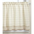 thumbnail image 2 of LORRAINE HOME FASHIONS Adirondack Tier Curtain Pair, 60 by 36-Inch, Toast, 2 of 4