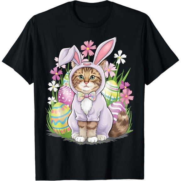 Easter Cat T-Shirt for Men Women
