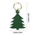 thumbnail image 2 of COSMOBETTY 1Set Christmas Tree Shaped Key Chain Leather Green Bag Decoration Pendant 7.5X1.6In, 2 of 8