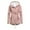 Pink, variant on Brnmxoke Women's Winter Mid Length Thermal Hooded Pea Coat Casual Windproof Thicken Warm Faux Lamb Wool Lined Jacket Coat